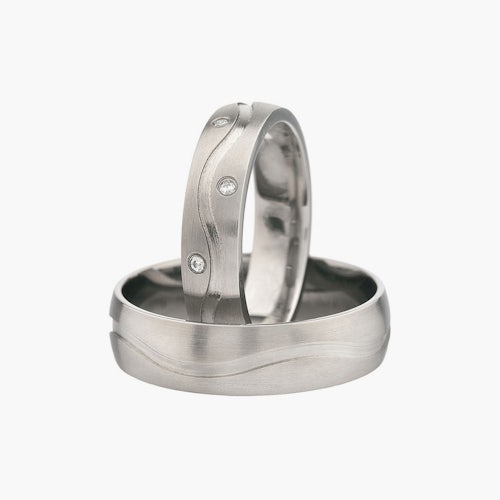 Obrączki ślubne: tytan, półokrągłe, 6 mm